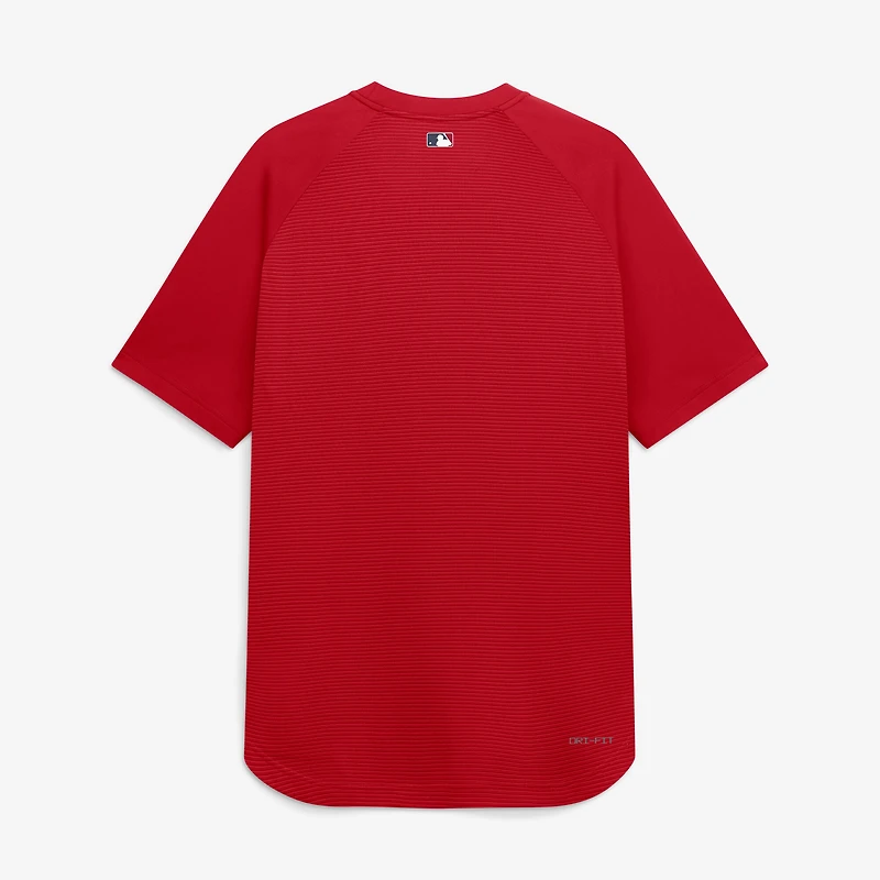Men's Nike Red Washington Nationals Authentic Collection Batting Practice Pre-Game Raglan Dri-FIT Top