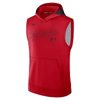 Sweat à capuche sans manches Nike Washington Nationals Authentic Collection Dri-FIT pour homme, rouge