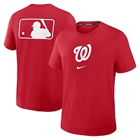 T-shirt Nike rouge Washington Nationals Authentic Collection Early Work Tri-Blend Dri-FIT pour homme