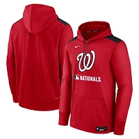 Men's Nike Red Washington Nationals Authentic Collection Performance Pullover Hoodie