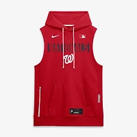 Sweat à capuche sans manches Nike Red Washington Nationals Authentic Collection Standard Issue Dri-FIT pour homme