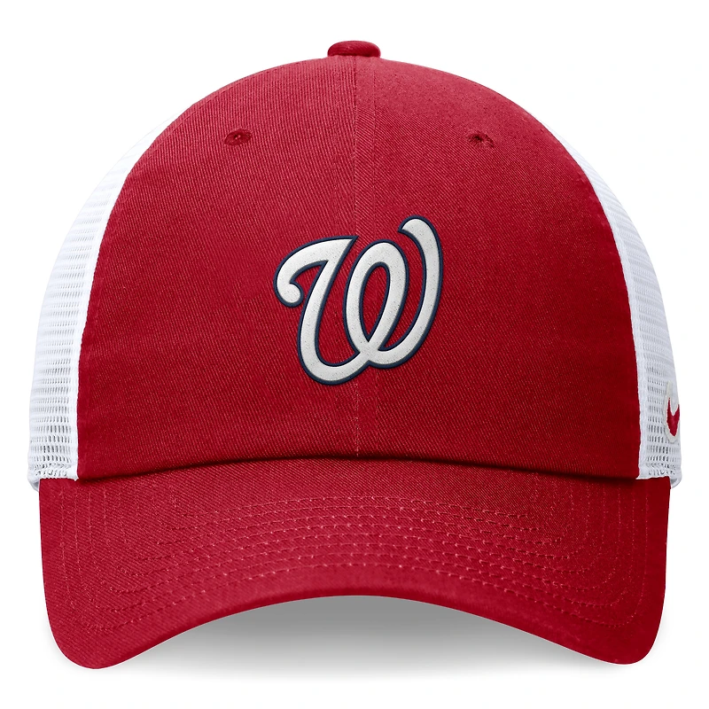 Casquette réglable Nike rouge Washington Nationals Club Trucker pour homme