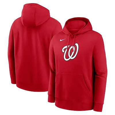 Sweat à capuche Nike rouge Washington Nationals Logo Club Fleece pour homme