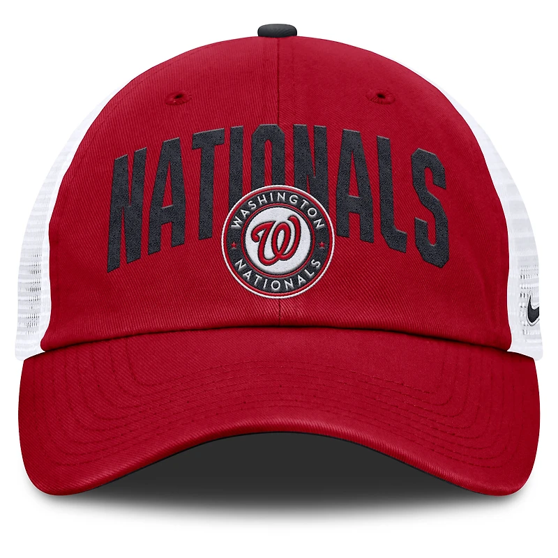 Casquette trucker ajustable Nike rouge Washington Nationals Primetime Club pour homme