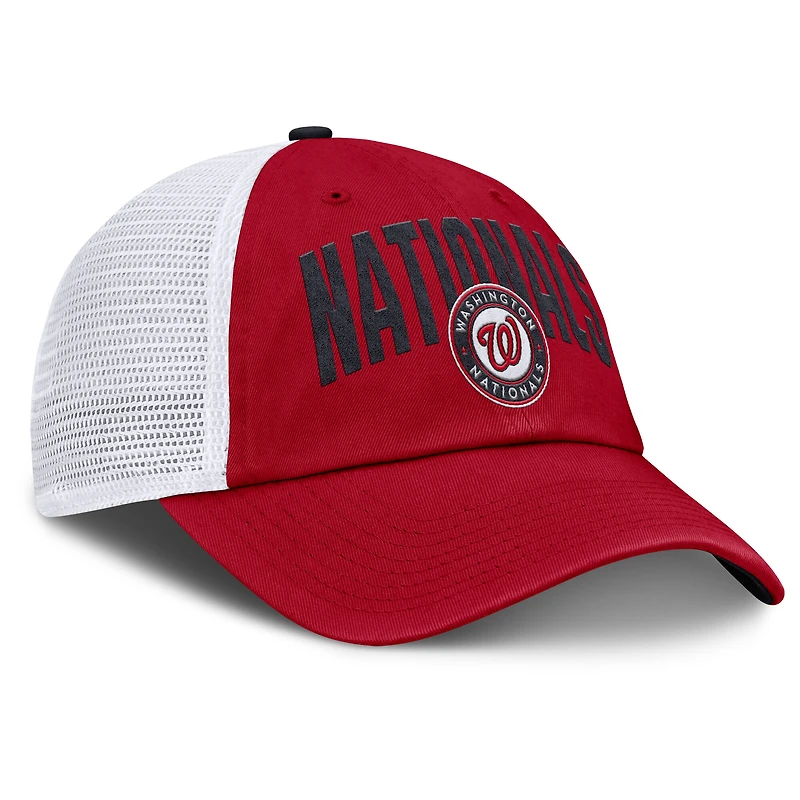 Men's Nike Red Washington Nationals Primetime Club Adjustable Trucker Hat
