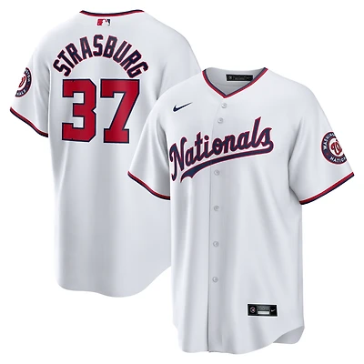 Maillot Nike Stephen Strasburg pour homme, réplique à domicile des Nationals de Washington, blanc
