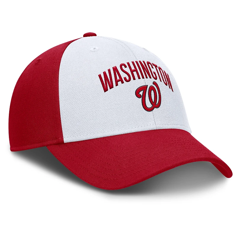 Casquette ajustable Nike blanche/rouge Washington Nationals Club Performance pour homme