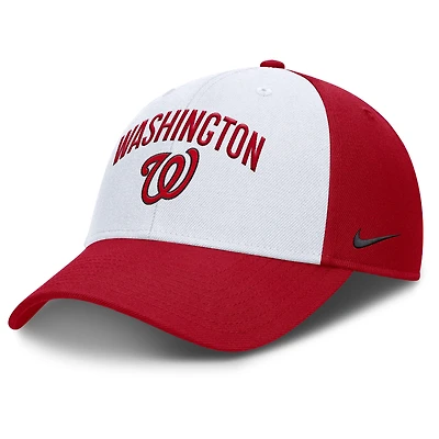 Casquette ajustable Nike blanche/rouge Washington Nationals Club Performance pour homme