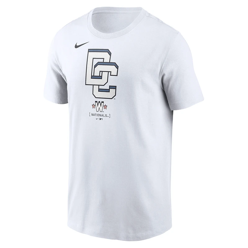 T-shirt Nike blanc à grand logo Washington Nationals 2025 City Connect pour homme