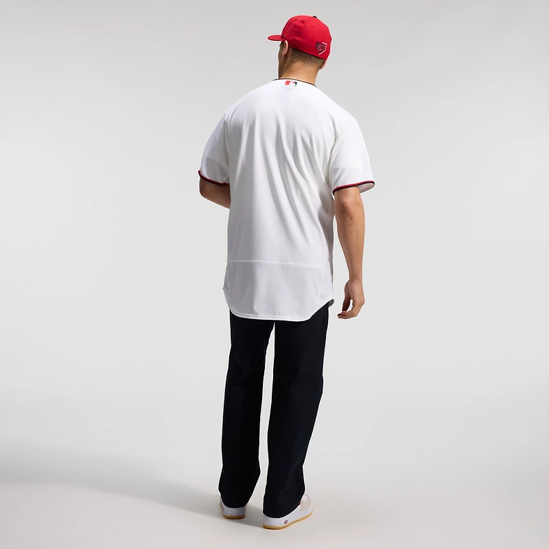 Maillot authentique domicile Nike blanc des Washington Nationals pour hommes