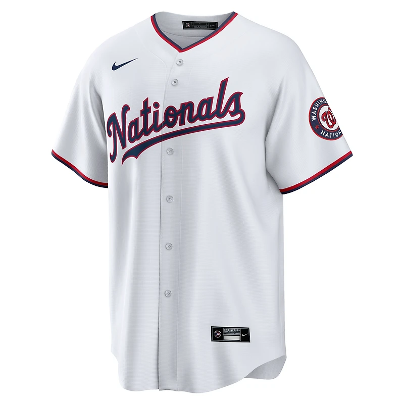 Maillot domicile vierge des Washington Nationals Nike pour homme, blanc