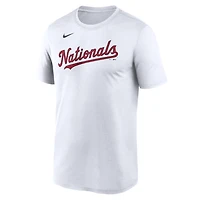 Men's Nike White Washington Nationals New Legend Wordmark Dri-FIT T-Shirt