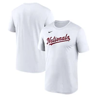 T-shirt Nike Dri-FIT blanc pour homme, Washington Nationals, logo New Legend