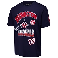 Men's Pro Standard Navy Washington Nationals Turn It Up Dropped Shoulder T-Shirt