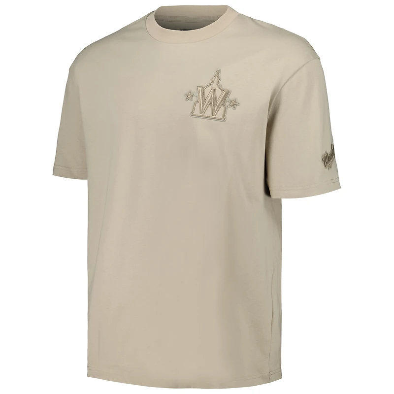 Men's Pro Standard Tan Washington Nationals Neutral Drop Shoulder T-Shirt