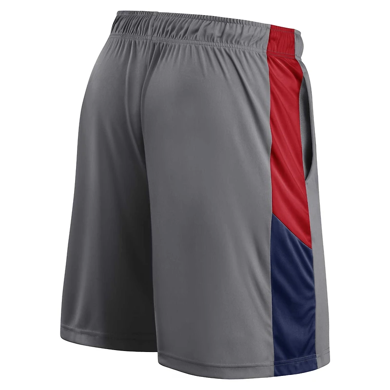 Short de l'équipe des Nationals Washington Profile gris/rouge pour homme
