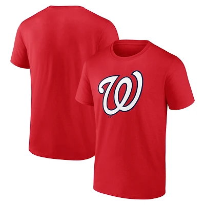 T-shirt à logo principal rouge pour homme avec profil des Nationals de Washington, taille grande et