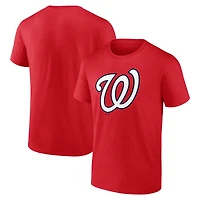 T-shirt à logo principal rouge pour homme avec profil des Nationals de Washington, taille grande et