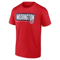 Men's  Red Washington Nationals Blocked Out T-Shirt