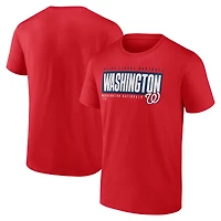 Men's  Red Washington Nationals Blocked Out T-Shirt