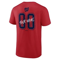 T-shirt personnalisé pour homme Washington Nationals Hustle rouge avec nom et numéro