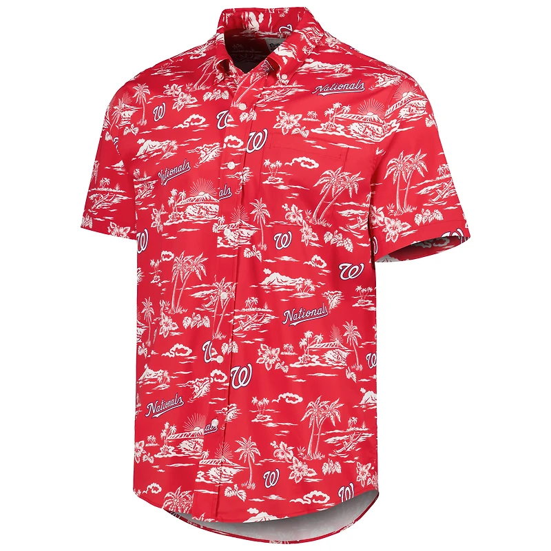 Men's Reyn Spooner Red Washington Nationals Kekai Performance Button-Down Shirt