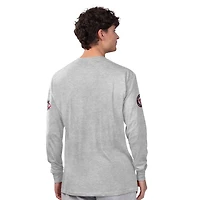 Men's Starter  Heather Gray/Red Washington Nationals Two-Pack Long Sleeve & Short T-Shirt Set