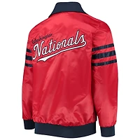 Veste Varsity à glissière intégrale Captain II des Nationals de Washington Starter pour hommes, rouge