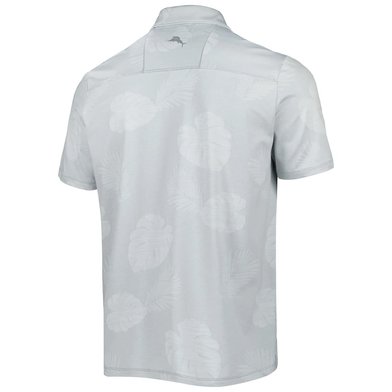 Polo Tommy Bahama gris Washington Nationals Palm Coast Delray Fond IslandZone pour homme