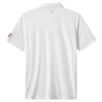 Men's TravisMathew White Washington Nationals Top Recruit Tri-Blend Polo
