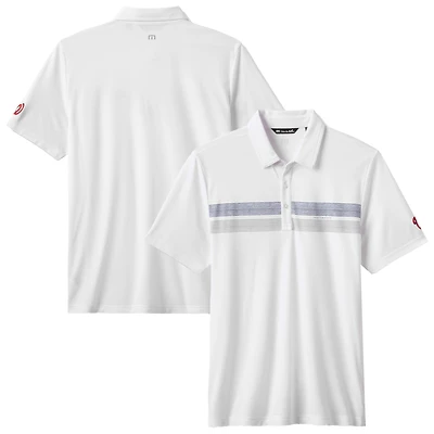 Polo tri-blend blanc Top Recruit des Nationals de Washington pour homme TravisMathew