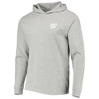 T-shirt à capuche manches longues avec logo des Washington Nationals de Vineyard Vines gris chiné pour homme