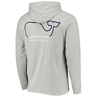 T-shirt à capuche manches longues avec logo des Washington Nationals de Vineyard Vines gris chiné pour homme