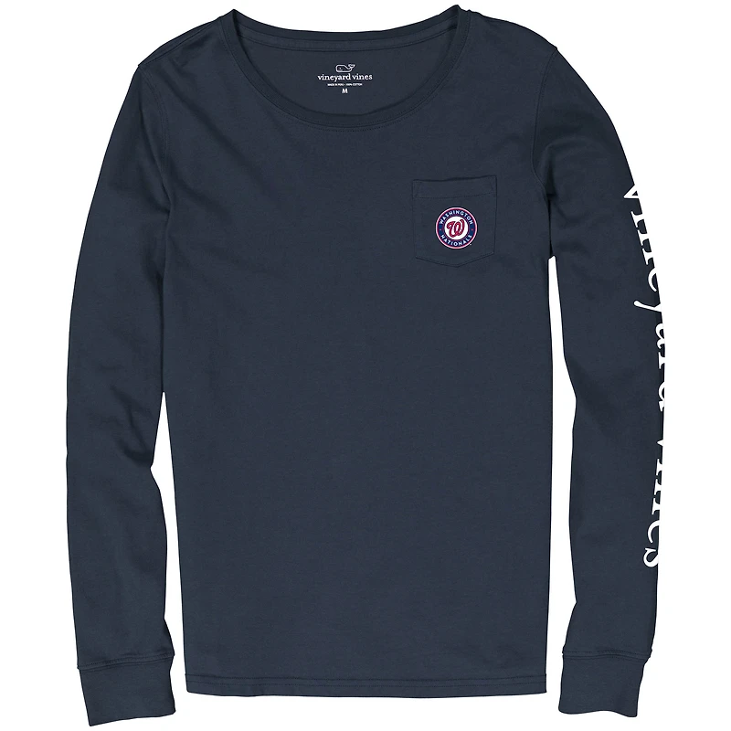 T-shirt à manches longues Vineyard Vines Navy Washington Nationals 2019 World Series Champions pour homme