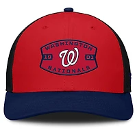 Casquette ajustable rouge/bleu marine Fanatics des Washington Nationals pour homme
