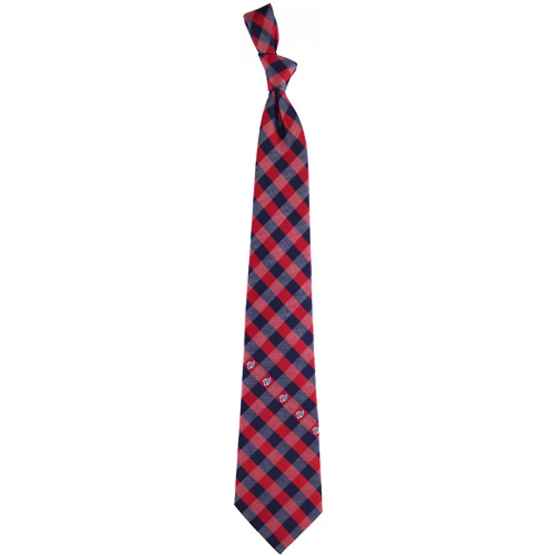 Men's Washington Nationals Woven Checkered Tie