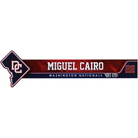 Miguel Cairo Washington Nationals Coach-Issued #22 Nameplate from the 2024 MLB Season