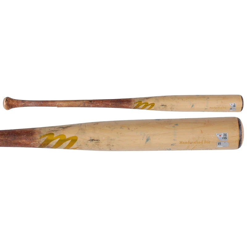 Bâton cassé Tan Marucci utilisé par Nasim Nuñez, des Washington Nationals, contre les Chicago Cubs le 29 mars 2026 - Simple