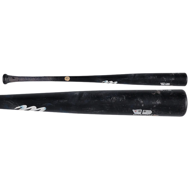 Batte de baseball Black Marucci cassée de Nathaniel Lowe, utilisée par les Nationals de Washington lors du match contre les Pirates de Pittsburgh, le 15 avril 2025