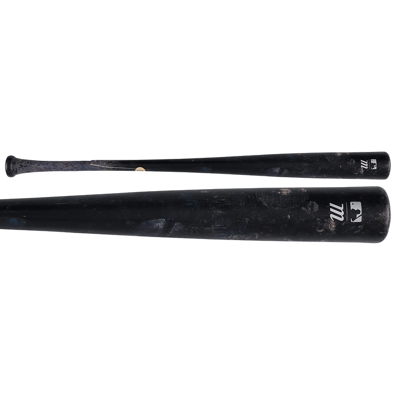 Batte de baseball Black Marucci cassée de Nathaniel Lowe, utilisée par les Nationals de Washington lors du match contre les Pirates de Pittsburgh, le 15 avril 2025