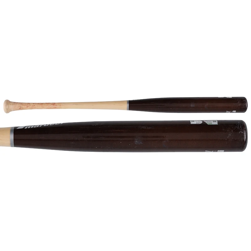 Batte de baseball Marucci marron/beige cassée de Nathaniel Lowe, utilisée par les Nationals de Washington lors du match contre les Cubs de Chicago le 5 juin 2025 - PX672587