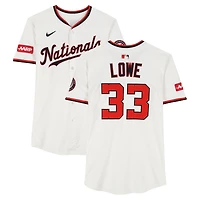 Nathaniel Lowe Washington Nationals Game-Used #33 White Jersey Worn During Games Played on April 22 and 28, and May 11, 2025