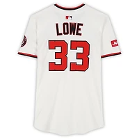 Nathaniel Lowe Washington Nationals Game-Used #33 White Jersey Worn During Games Played on April 22 and 28, and May 11, 2025
