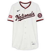 Nathaniel Lowe Washington Nationals Game-Used #33 White Jersey Worn During Games Played on April 22 and 28, and May 11, 2025
