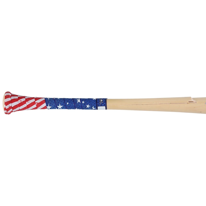 Batte cassée de Tan Marucci, utilisée par Nathaniel Lowe, des Nationals de Washington, contre les Tigers de Détroit le 2 juillet 2025 - Premier match du programme double