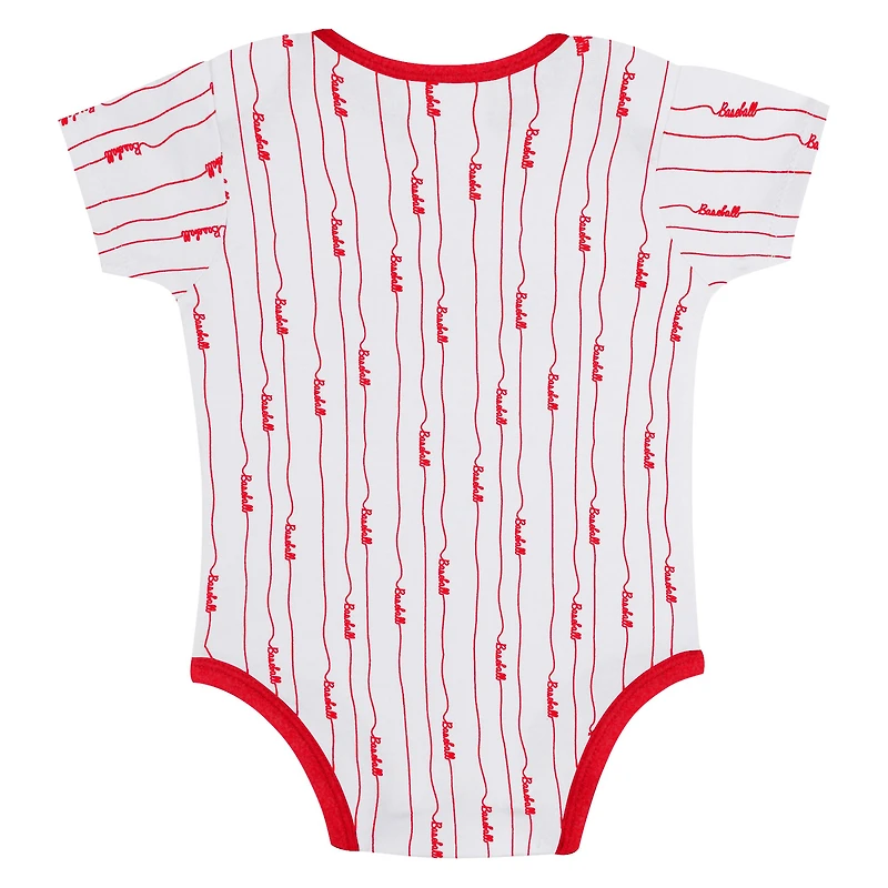 Newborn & Infant Gray/White Washington Nationals Two-Pack Play Ball Bodysuit Set