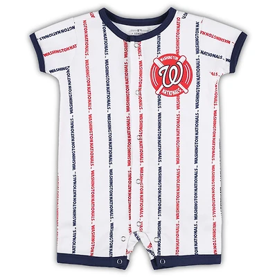 Newborn & Infant White Washington Nationals Ball Hitter Romper
