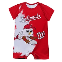 Newborn Outerstuff  Red Washington Nationals Baby Mascot Bodysuit