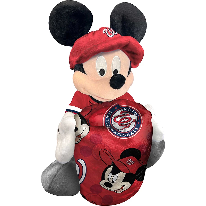 Ensemble coussin Mickey Hugger et jeté Silk Touch de Northwest x Disney Washington Nationals