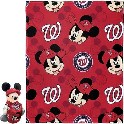 Ensemble coussin Mickey Hugger et jeté Silk Touch de Northwest x Disney Washington Nationals